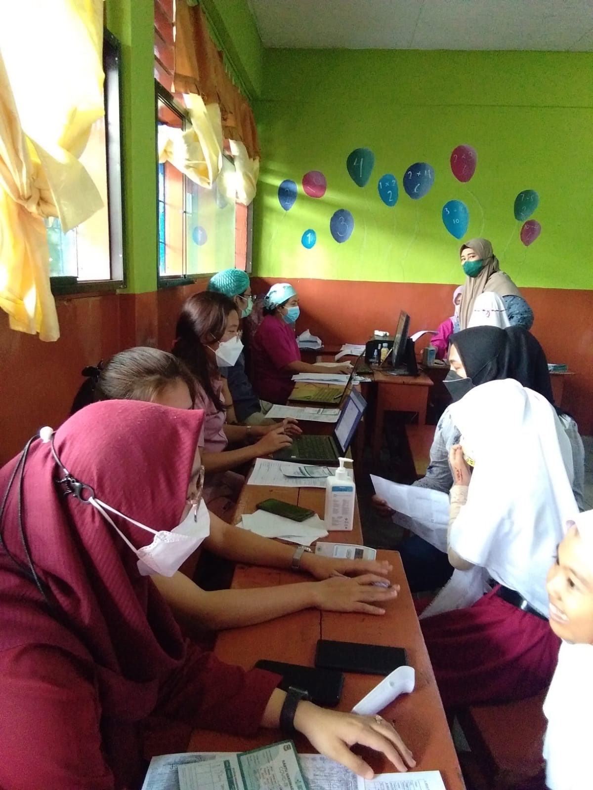 Pelaksanaan Vaksinasi Tahap 2 SD YPK Pematangsiantar